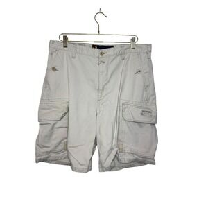 Nautica Jeans Company Mens Beige Cargo Shorts Size 36 Relaxed Fit Casual